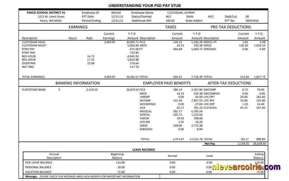Pasco school district pay stub